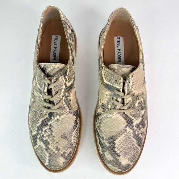 Steve Madden Monterey Oxford Snake Print Women's Sz 8M; fits like 7.5/8Narrow - Picture 7 of 9